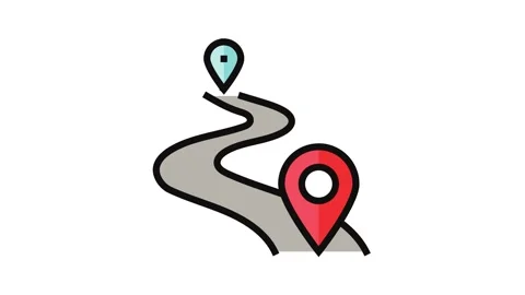 Map pointer delivery color icon animation 库存影片 326104762