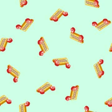 Map pointer delivery isometric icon seamless pattern 스톡 일러스트