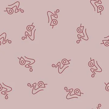 Map pointer delivery line seamless pattern 库存插图