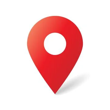 Map Pointer With Drop Shadow Design for Locations Stock Illustration