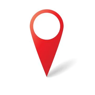 Map Pointer With Dropped Shadow in Vector Format Stock Illustration