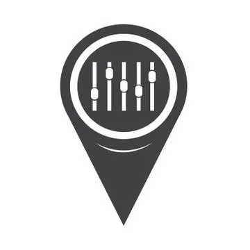 Map Pointer equalizer icon Stock Illustration