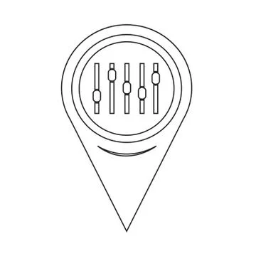 Map Pointer equalizer icon Stock Illustration