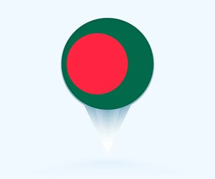 Map pointer with flag of Bangladesh. Stock Illustration