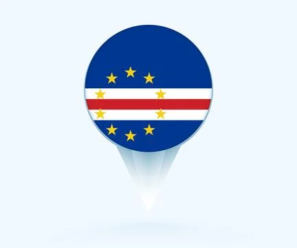 Map pointer with flag of Cape Verde. Stock Illustration
