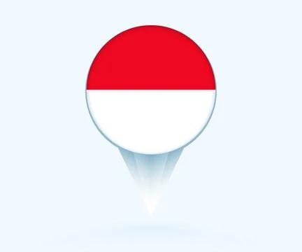Map pointer with flag of Monaco. 스톡 일러스트