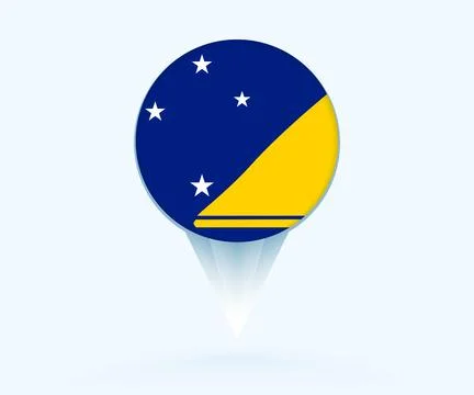Map pointer with flag of Tokelau. 스톡 일러스트