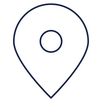 Map Pointer Flat Line Icon Stock Illustration