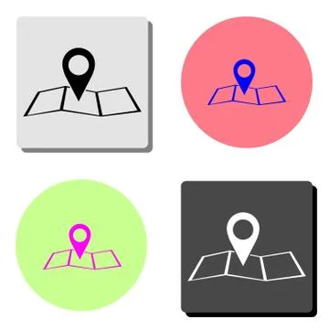 Map pointer. flat vector icon Stock Illustration