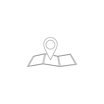 Map pointer. flat vector icon Illustrazione stock