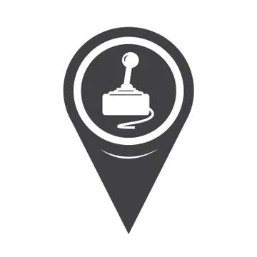 Map Pointer Game Controller Icon Stock Illustration