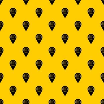 Map pointer with gas station symbol pattern vector Stock Illustration