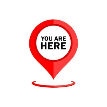 Map pointer, geo pin, location icon or geolocation, gpson isolated white back Stock Illustration