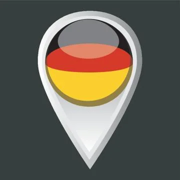 Map Pointer With Germany Flag Stock Illustration