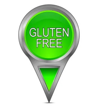 Map pointer with Gluten free Stock Illustration