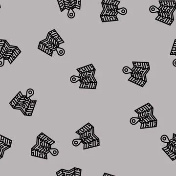 Map pointer gps line vector seamless pattern Stock Illustration