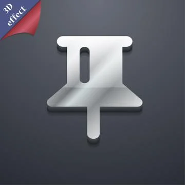 Map pointer, GPS location  icon symbol. 3D style. Trendy, modern design with  Stock Illustration