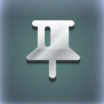 Map pointer, GPS location icon symbol. 3D style. Trendy, modern design with spac Illustrazione stock