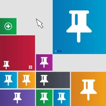 Map pointer, GPS location icon sign. buttons. Modern interface website buttons w Stock Illustration