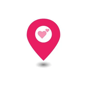Map pointer heart vector design template illustration 스톡 일러스트