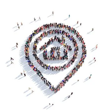 MAP Pointer home 3D rendering Stock Illustration