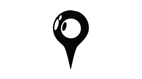 Map pointer icon animation Video stock 156241213