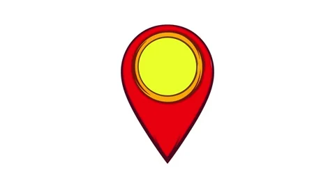 Map pointer icon animation Video stock 157155722