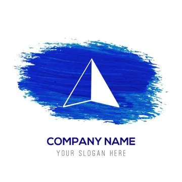 Map pointer icon - Blue watercolor background Illustrazione stock