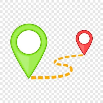 Map pointer icon, cartoon style Stock Illustration