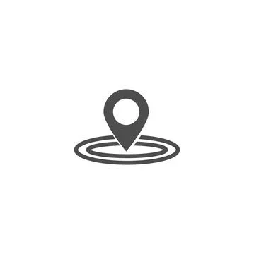 Map pointer icon flat design template illustration Stock Illustration