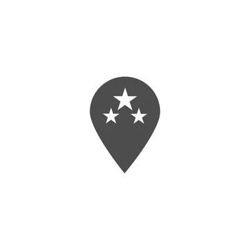 Map pointer icon flat design template illustration イラスト素材