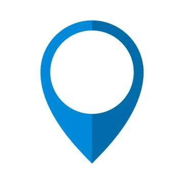 Map pointer icon in flat style. Navigator symbol isolated on white background Stock Illustration