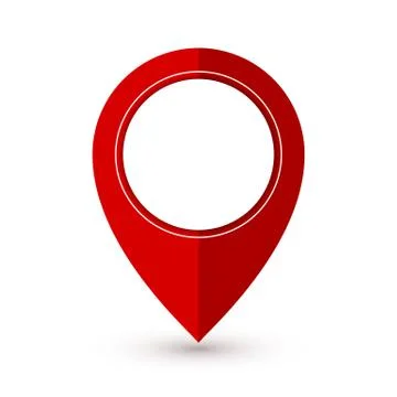 Map pointer icon in flat style. Navigator symbol isolated on white background Stock Illustration