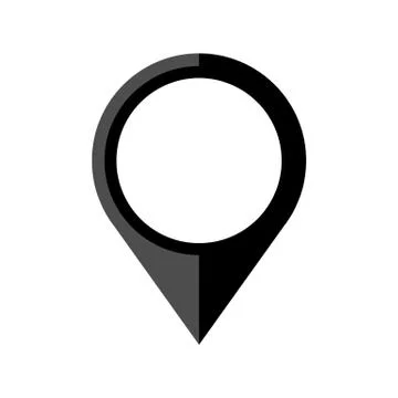 Map pointer icon in flat style. Navigator symbol isolated on white background Stock Illustration