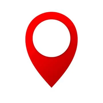 Map pointer icon in flat style. Navigator symbol isolated on white background 스톡 일러스트