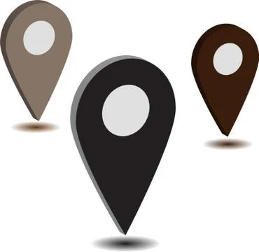 Map pointer icon. GPS location symbol. Flat design. Vektor illustration. Stock Illustration