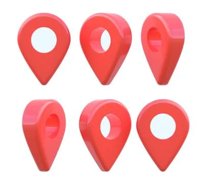 Map pointer icon. GPS location symbol. Pointer red pin marker for travel place Stock Illustration
