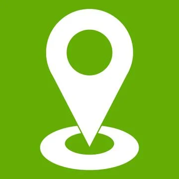 Map pointer icon green Stock Illustration