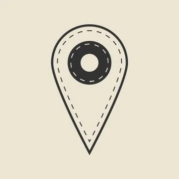 Map pointer icon Stock Illustration