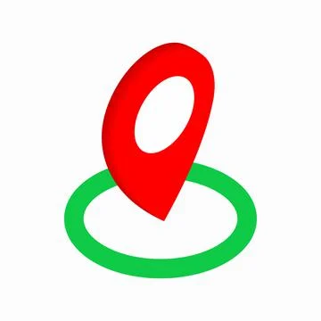 Map pointer icon, isometric 3d style Illustrazione stock