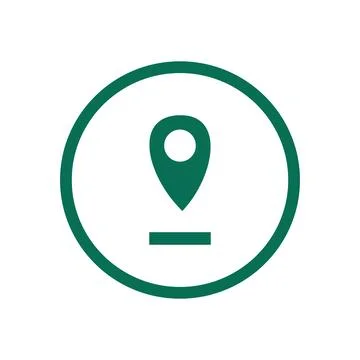 Map pointer icon. Location symbol. Flat design style. Map pointer icon. Stock Illustration