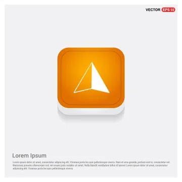 Map pointer icon Orange Abstract Web Button Stock Illustration