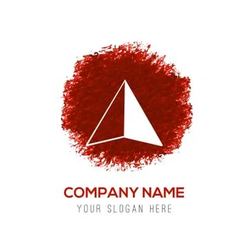 Map pointer icon - Red WaterColor Circle Splash 스톡 일러스트