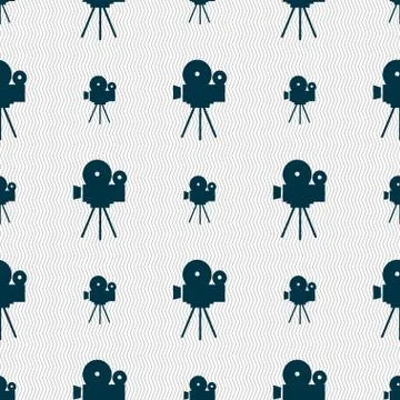 Map pointer icon sign. Seamless abstract background with geometric shapes. Ve イラスト素材