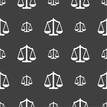 Map pointer icon sign. Seamless pattern on a gray background. Vector Illustrazione stock