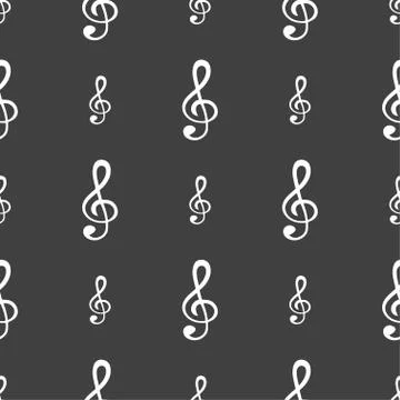 Map pointer icon sign. Seamless pattern on a gray background. Vector Stock Illustration