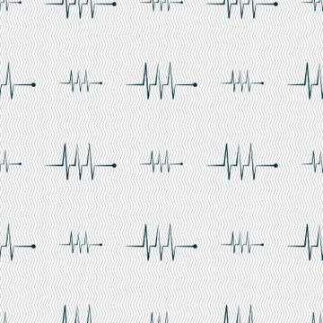 Map pointer icon sign. Seamless abstract background with geometric shapes. Stock Illustration