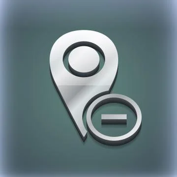 Map pointer icon symbol. 3D style. Trendy, modern design with space for your tex Stock Illustration