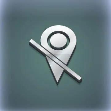Map pointer icon symbol. 3D style. Trendy, modern design with space for your tex Illustrazione stock