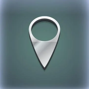 Map pointer icon symbol. 3D style. Trendy, modern design with space for your tex Illustrazione stock